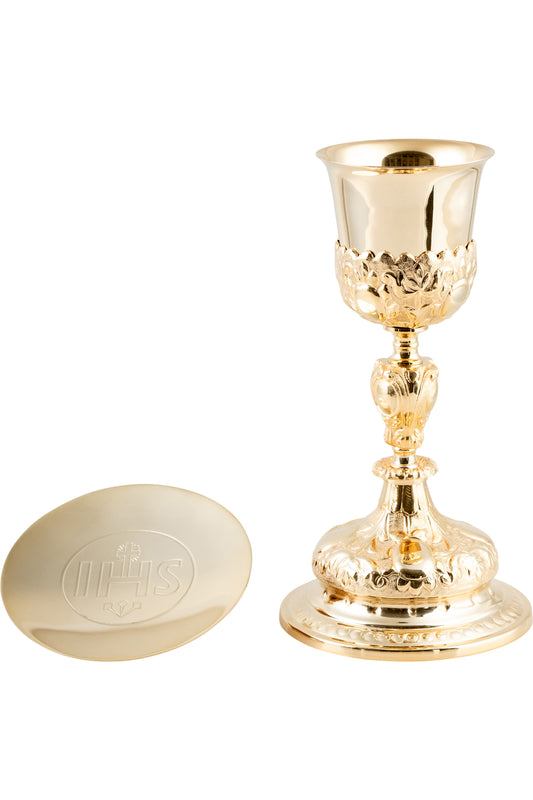 Calice in Ottone Dorato Altezza 27 cm
