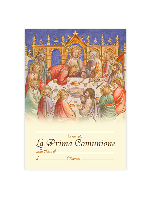 Diplomino Pergamena da Compilare "Prima Comunione" 18x24 cm 100 Pezzi