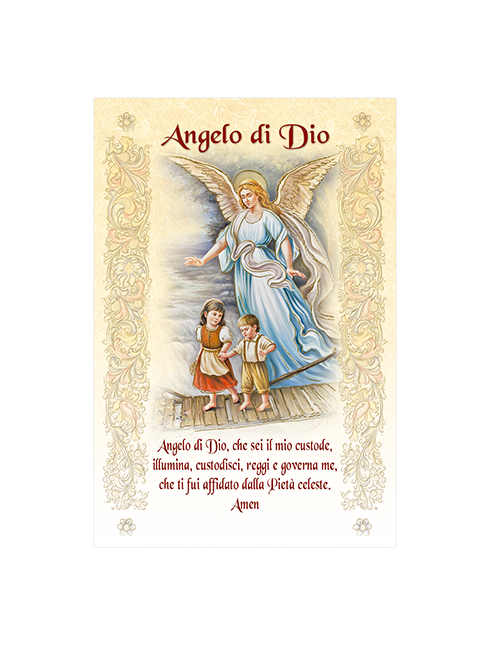 Diplomino in Carta Pergamena Angelo di Dio 10x15 cm 100 Pezzi