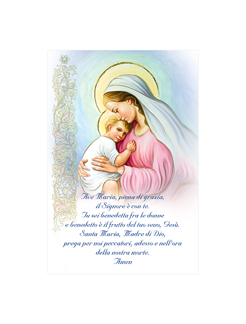 Diplomino in Carta Pergamena Preghiera Ave Maria 10x15 cm 100 Pezzi