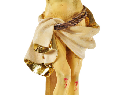 Crocifisso da Appendere con Croce in Legno e Cristo in Resina 28x55 cm