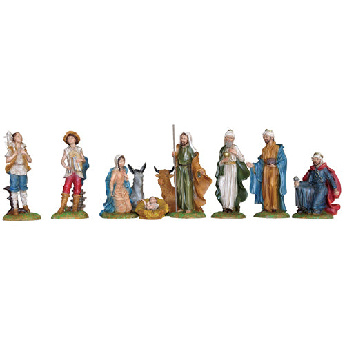 Presepe Natività 12 Pezzi 30 cm in Resina Piena