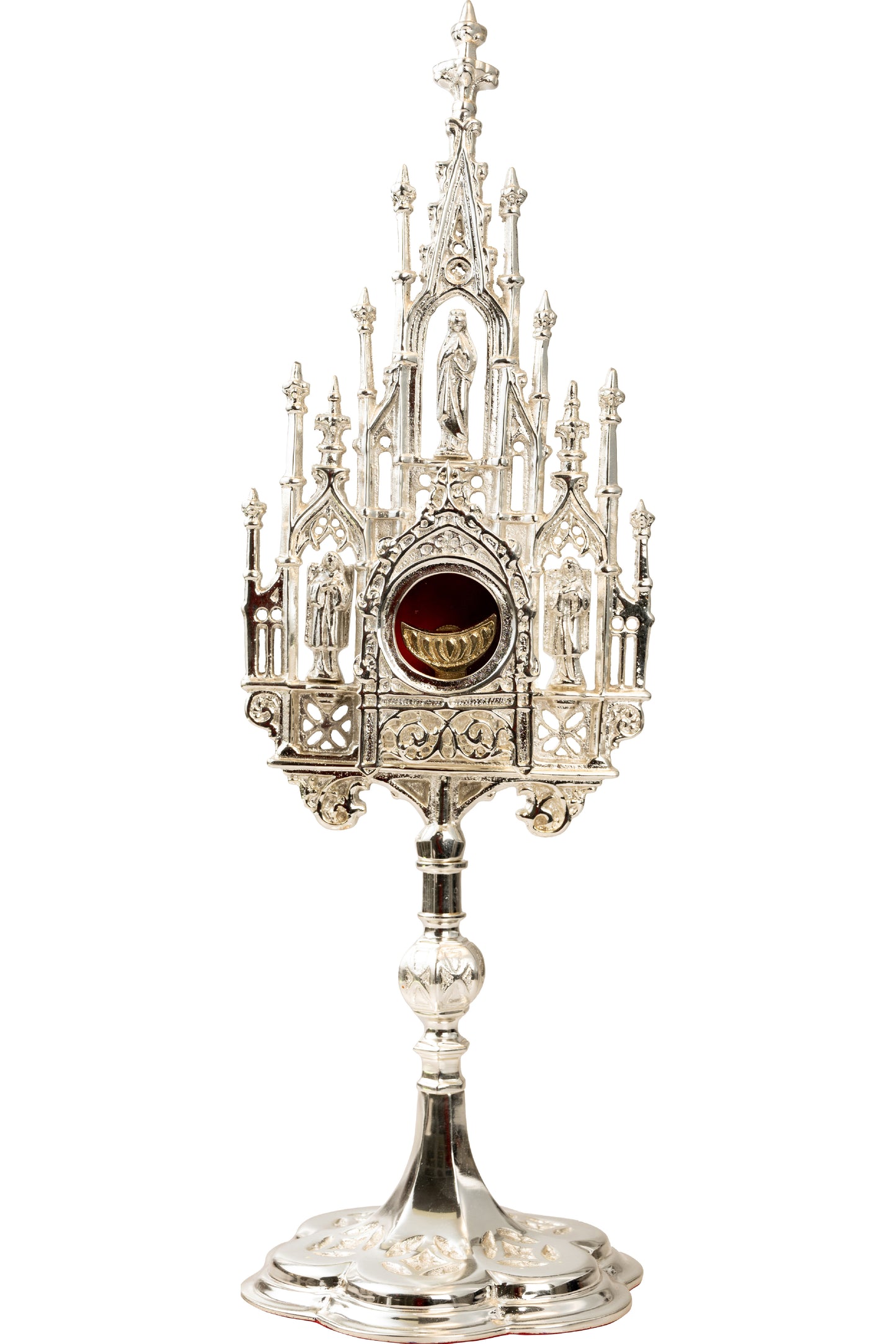 Ostensorio Neogotico Argentato Altezza 40 cm