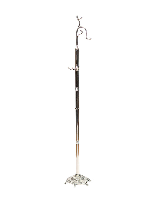 Porta Turiboli in Ottone Argentato Altezza 147 cm