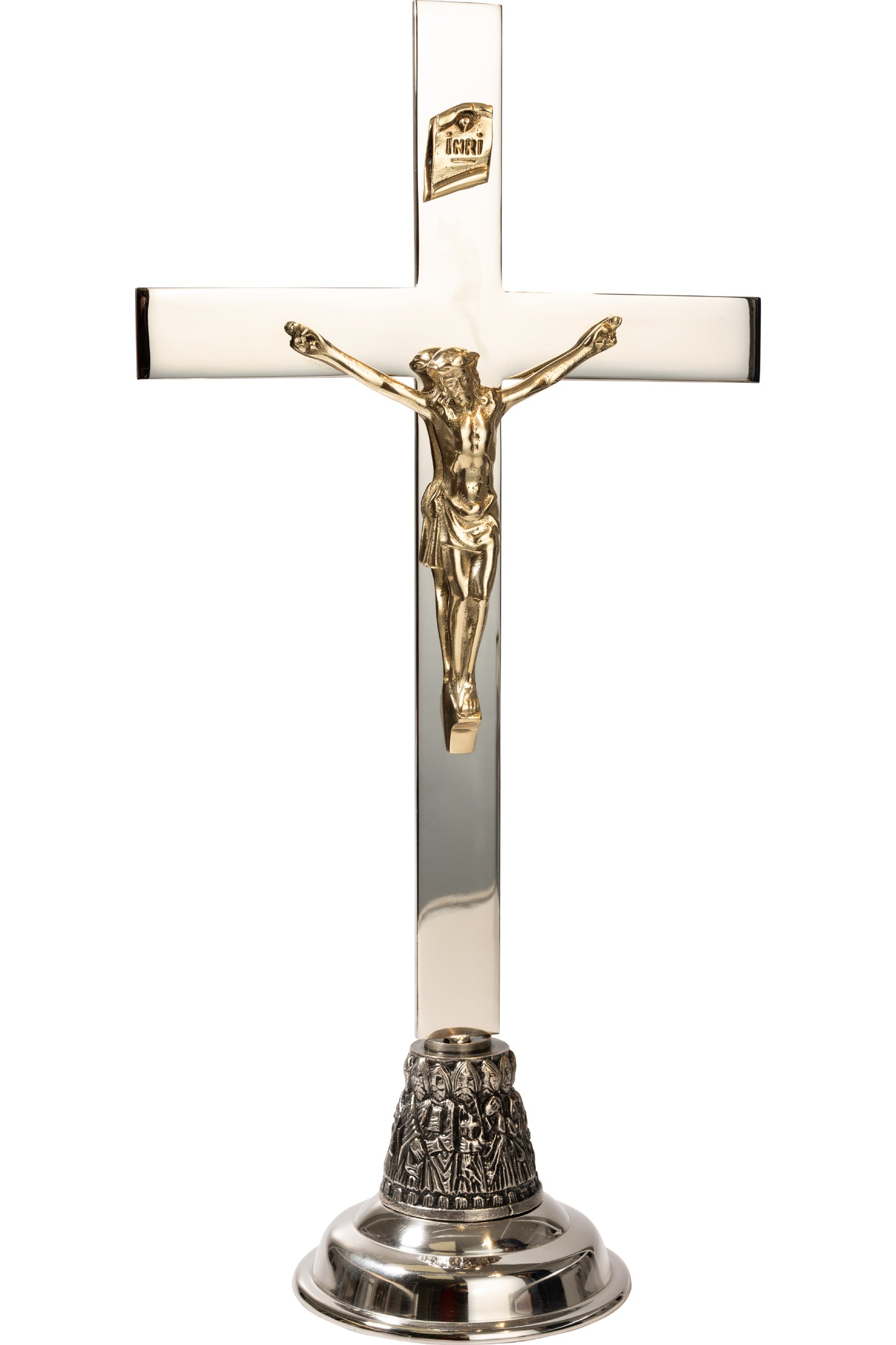 Croce per Altare Argentata Altezza 46 cm