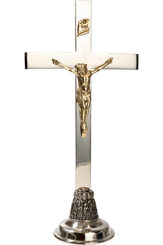 Croce per Altare Argentata Altezza 46 cm