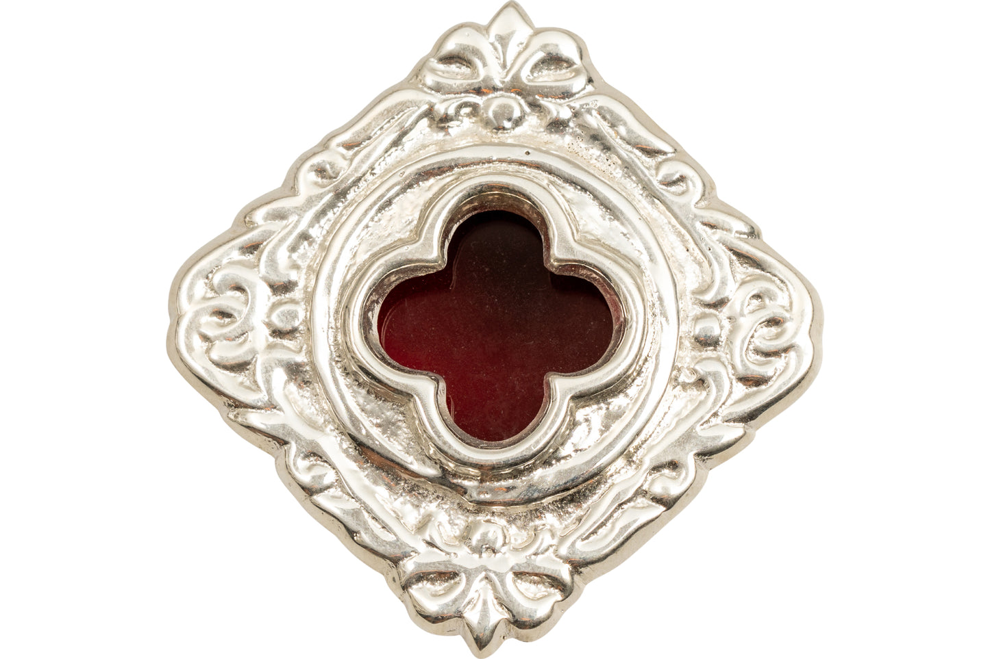 Reliquiario Tascabile Placcato Argento Diametro 6 cm