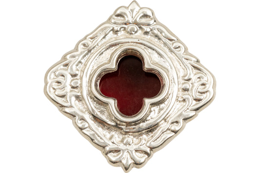 Reliquiario Tascabile Placcato Argento Diametro 6 cm