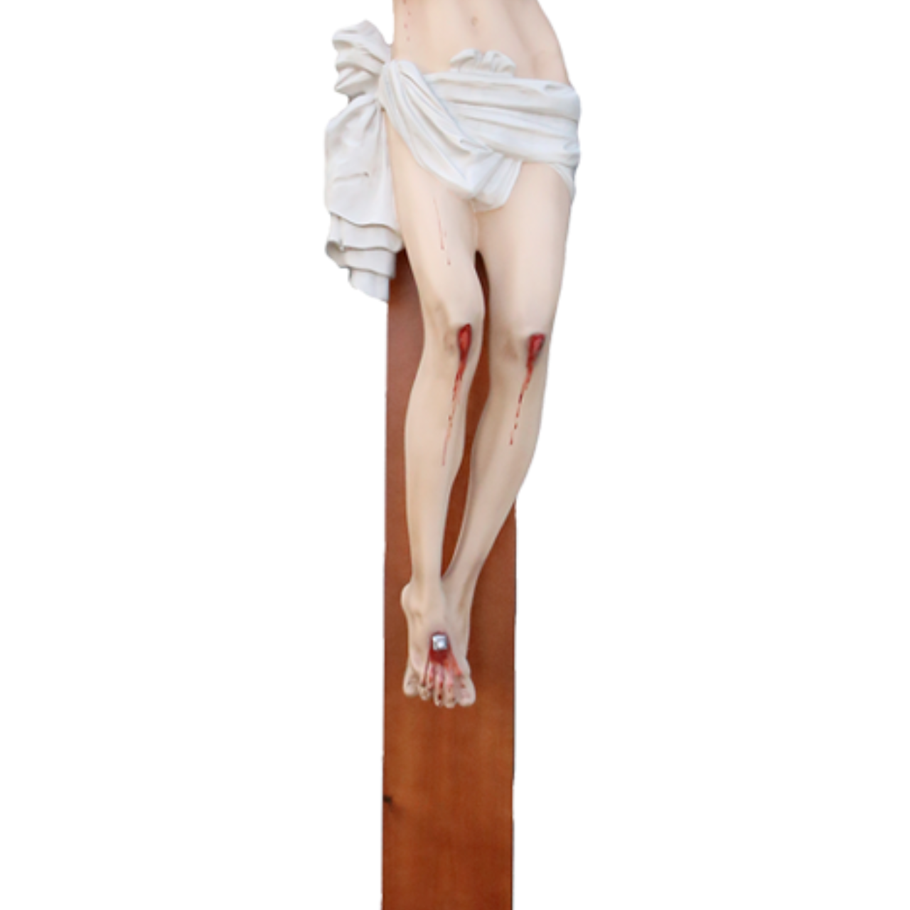 Crocifisso Croce in Legno 320 x 180 con Cristo 160 cm da Appendere in Vetroresina