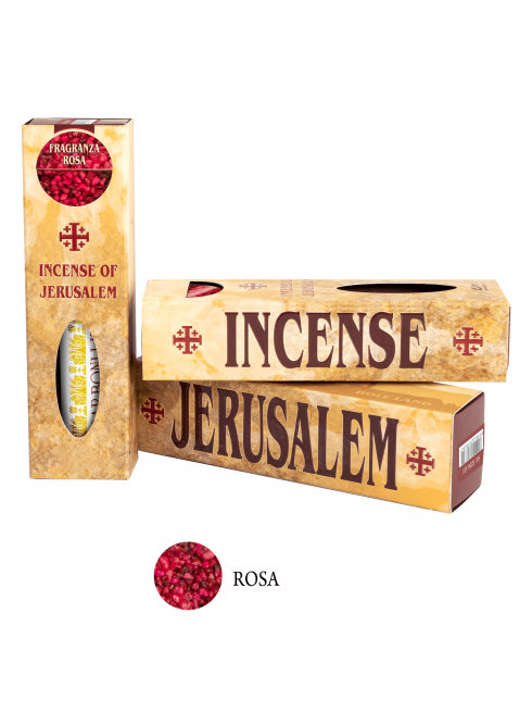 Confezione Incenso di Gerusalemme Profumato Rose 30 grammi con Carboncini