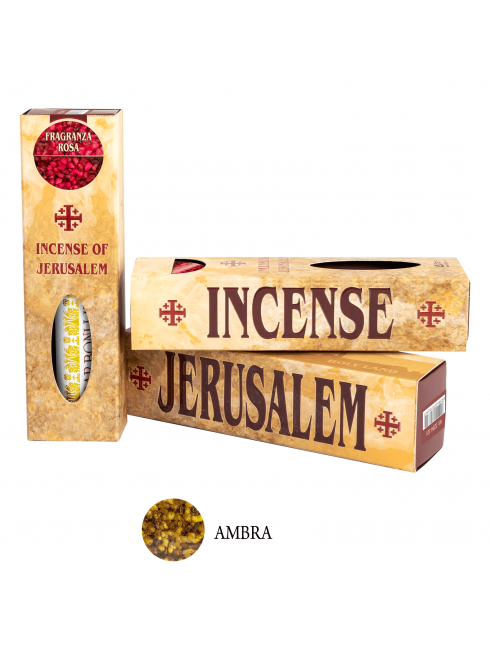 Confezione Incenso di Gerusalemme Profumato Ambra 30 grammi con Carboncini