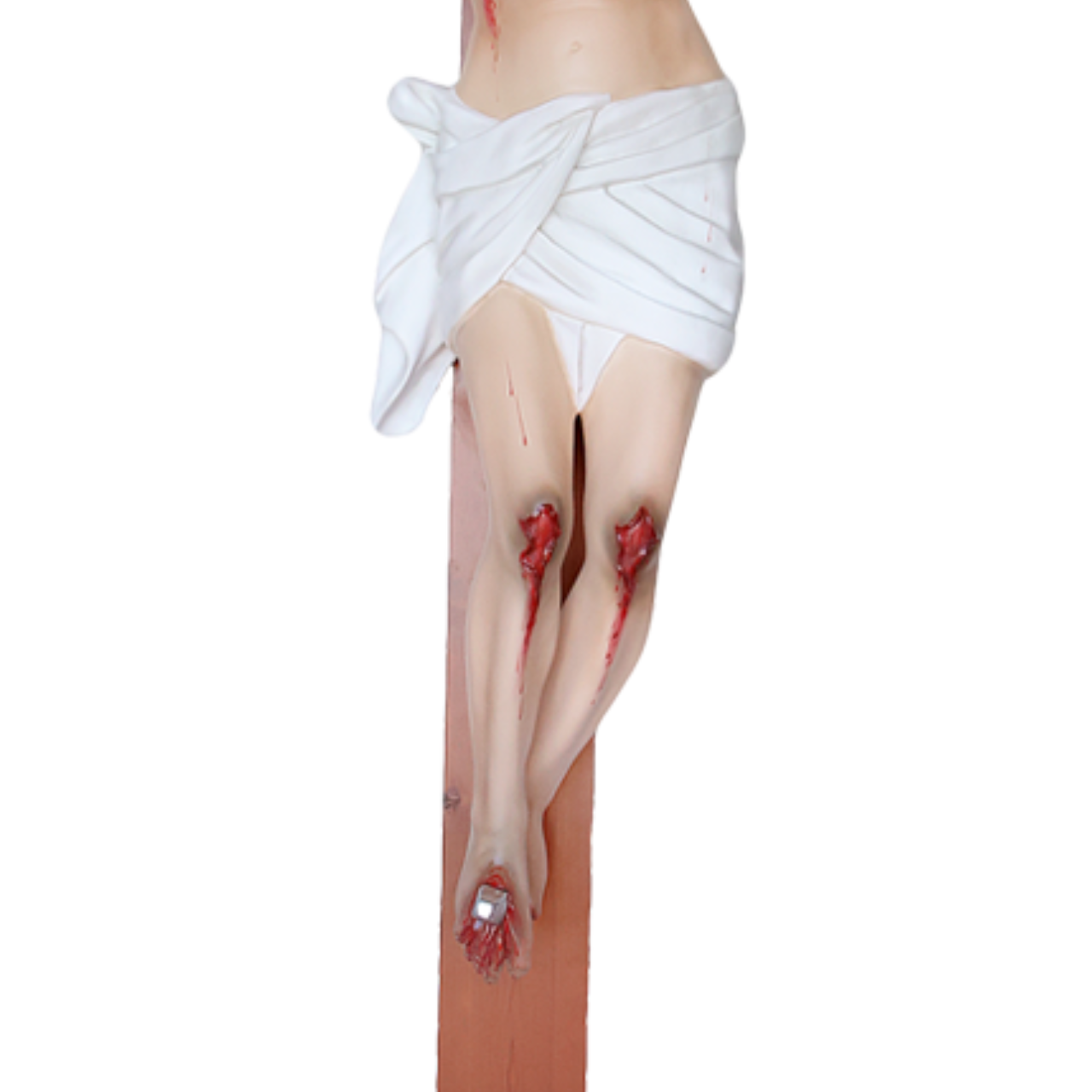 Crocifisso Croce in Legno 360 x 180 con Cristo 180 cm da Appendere in Vetroresina