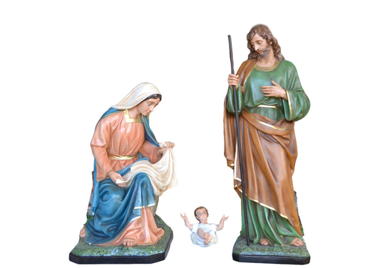 Presepe Natività 3 Pezzi 160 cm in Vetroresina