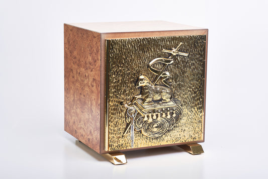 Tabernacolo Agnello con Porte Blindate in Fusione di Ottone