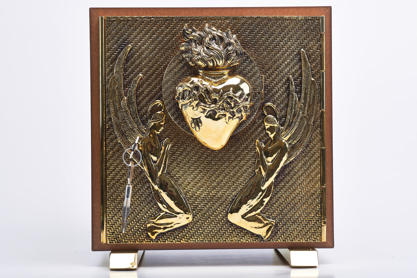 Tabernacolo Sacro Cuore con Porte Blindate in Fusione di Ottone