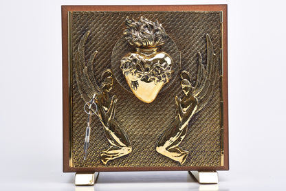Tabernacolo Sacro Cuore con Porte Blindate in Fusione di Ottone