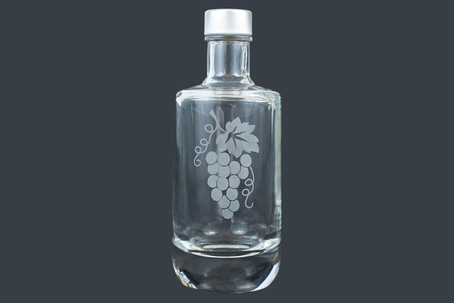 Coppia di Bottiglie Acqua e Vino in Cristallo con Decorazioni