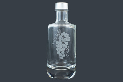 Coppia di Bottiglie Acqua e Vino in Cristallo con Decorazioni
