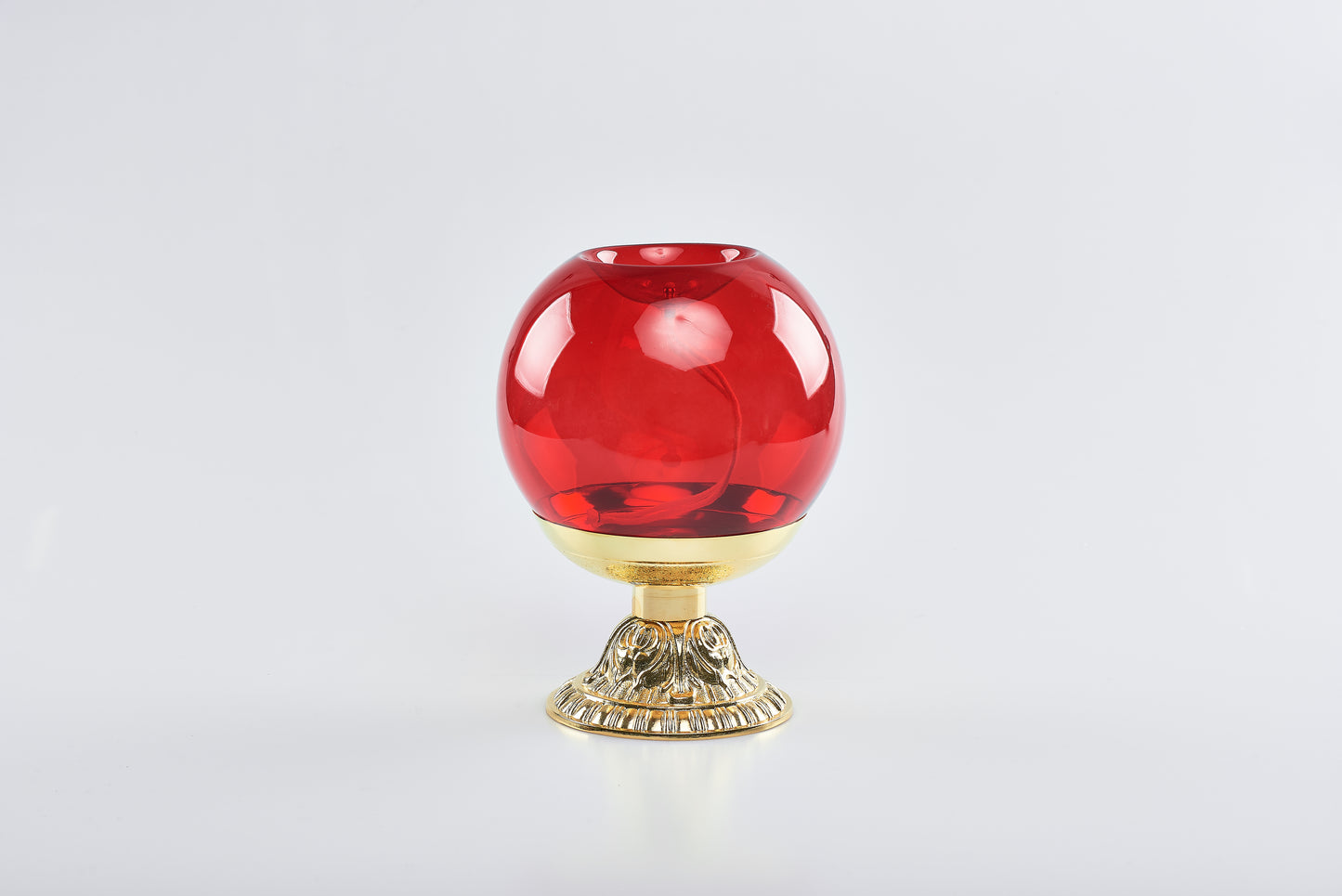 Lampada Sfera Rossa con Base 16x21 Centimetri