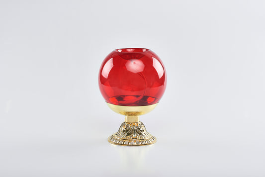 Lampada Sfera Rossa con Base 16x21 Centimetri