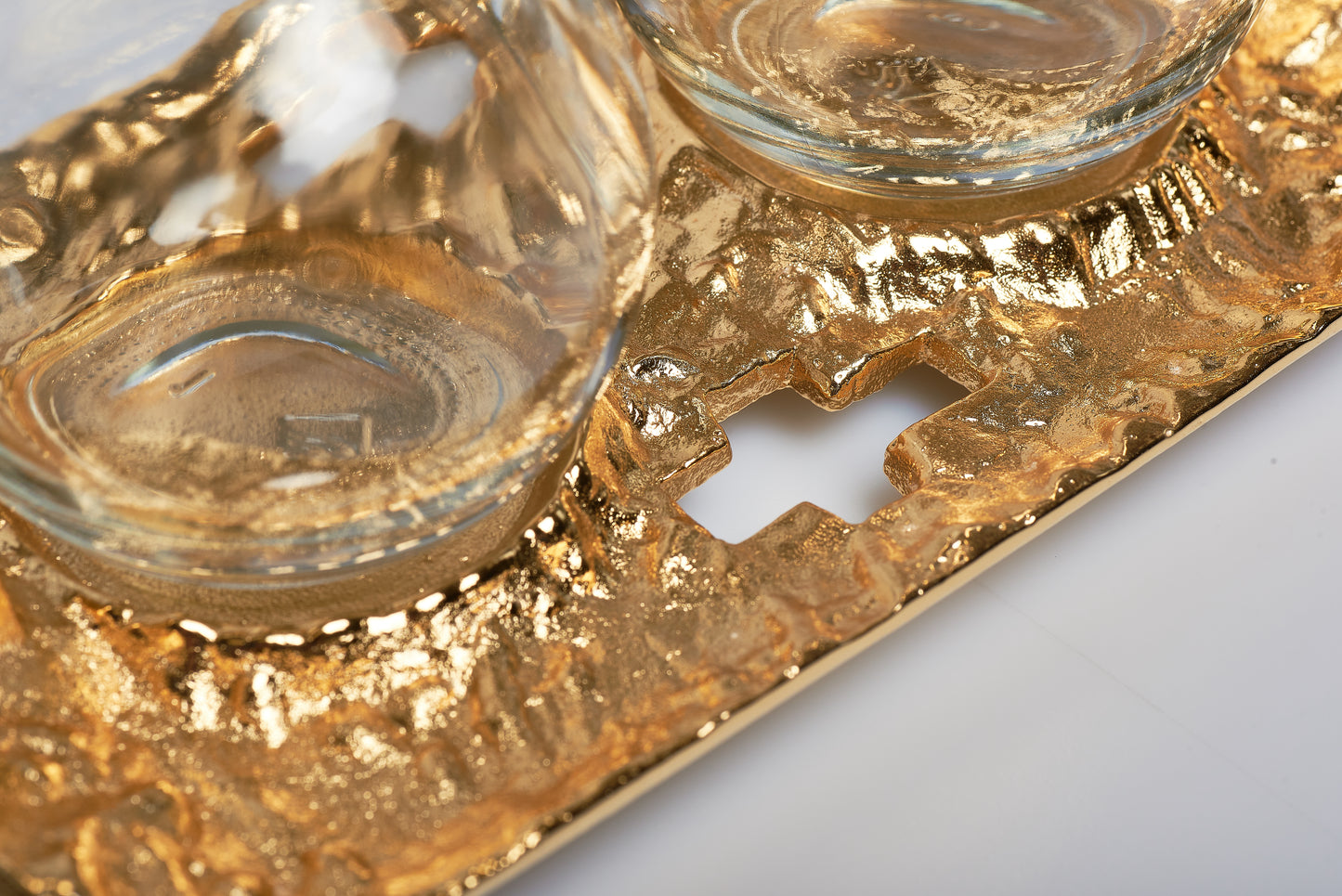 Servizio Ampolle su Vassoio Fuso Oro