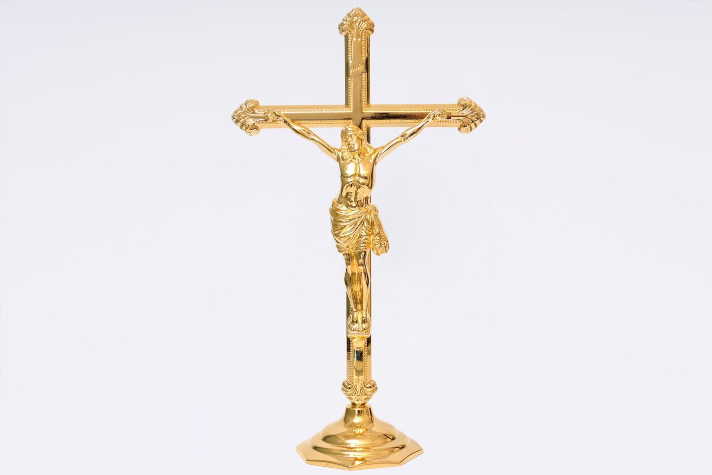 Crocifisso Croce in Ottone Altezza 46 Centimetri