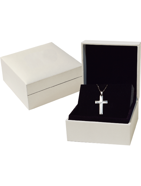 Collana con Crocetta in Argento con Astuccio