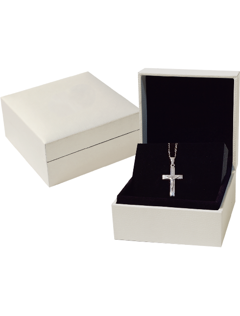 Collana con Crocetta in Argento con Astuccio