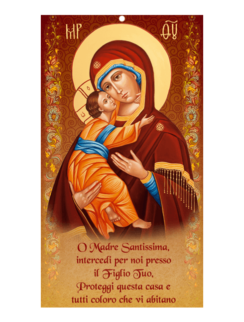 Benedizione per la Casa Madonna con Bambino 12x22 cm 100 Pezzi