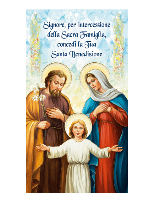 Benedizione per la Casa in 3D Sacra Famiglia 11x21 cm 100 Pezzi