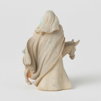 Statuetta Foundations Sacra Famiglia con Asino 24 Centimetri