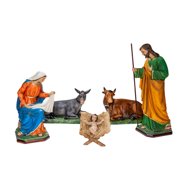 Presepe Natività 5 Pezzi 60 cm in Resina