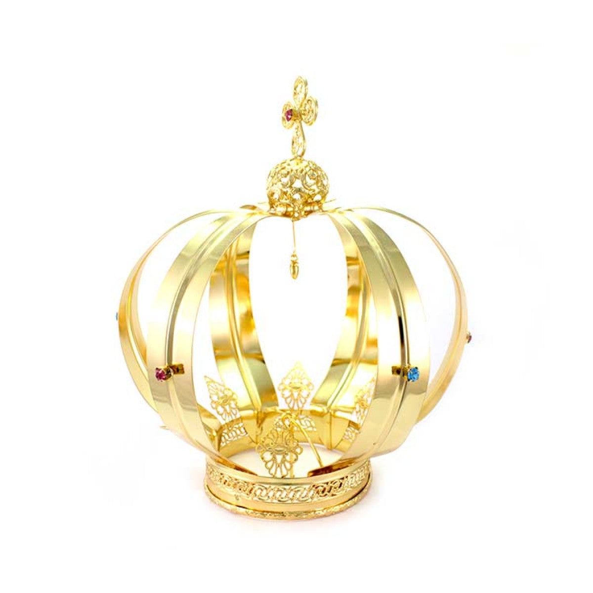 Corona Madonna di Fatima con Strass in Ottone Finitura Dorata