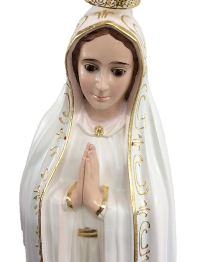 Statua Madonna di Fatima 105 cm in PVC con Occhi di Vetro