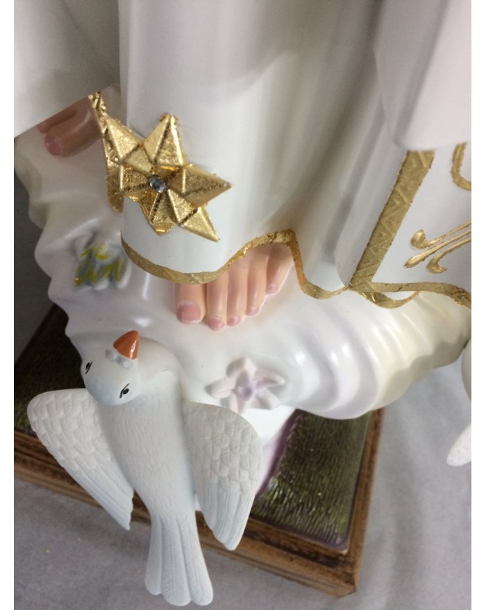 Statua Madonna di Fatima 105 cm in PVC con Occhi di Vetro