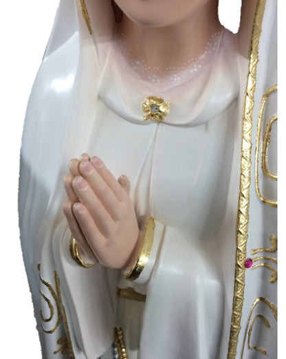 Statua Madonna di Fatima 95 cm in PVC con Occhi di Vetro