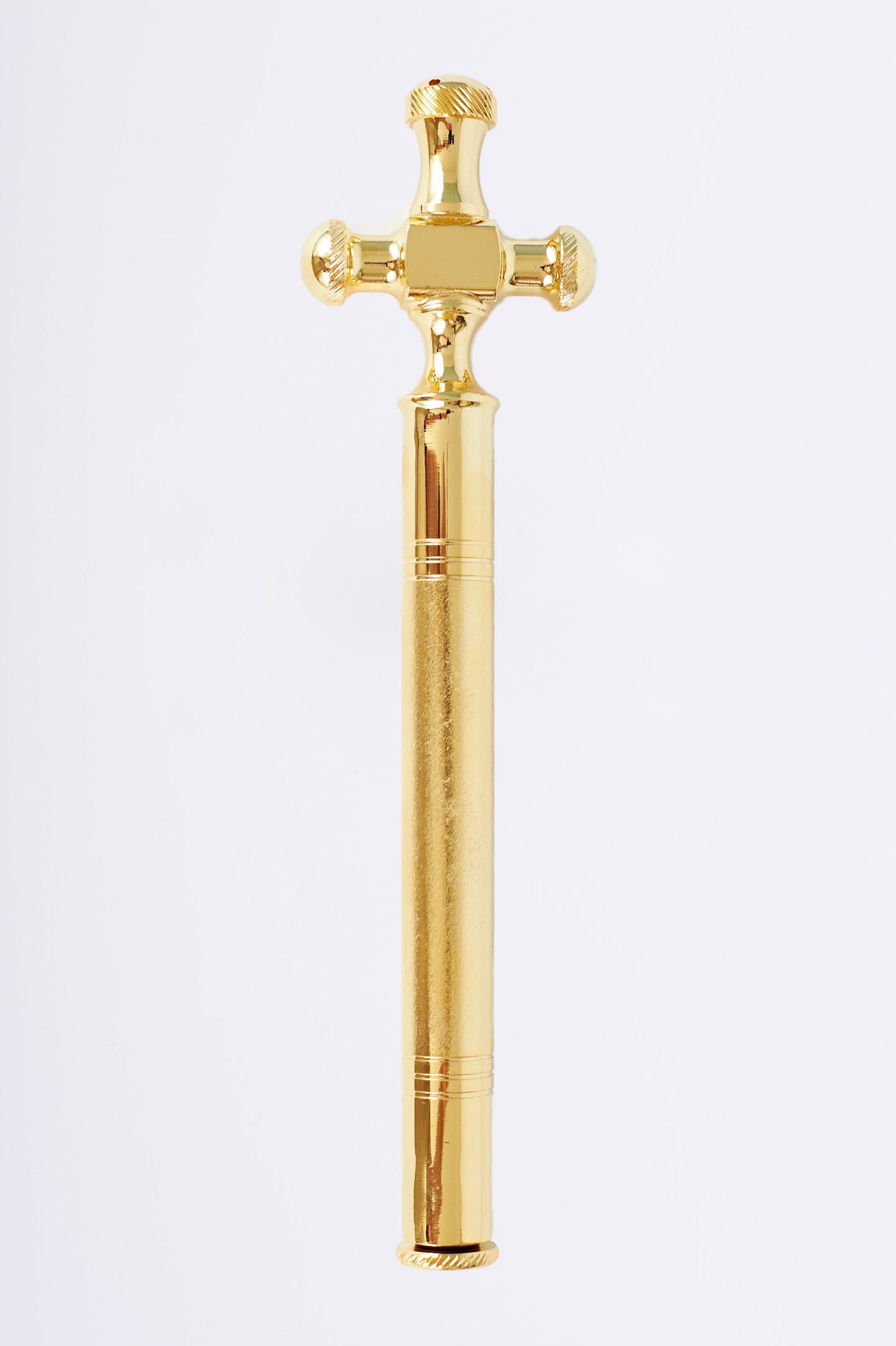 Aspersorio Croce con Custodia 20 x 5 Centimetri Dorato