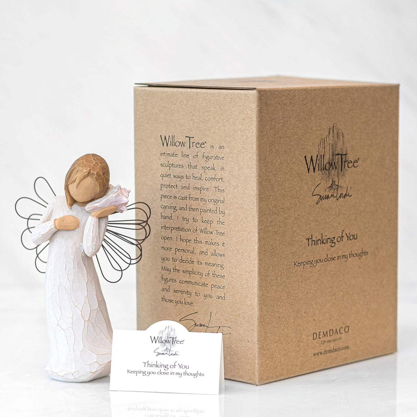 Statuetta Willow Tree 26131 Angelo Pensando a Te 13.5 Centimetri
