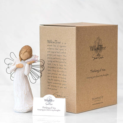 Statuetta Willow Tree 26131 Angelo Pensando a Te 13.5 Centimetri