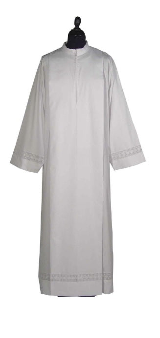 Camice in Cotone Terital Bianco Tramezzo Pizzo Cotone