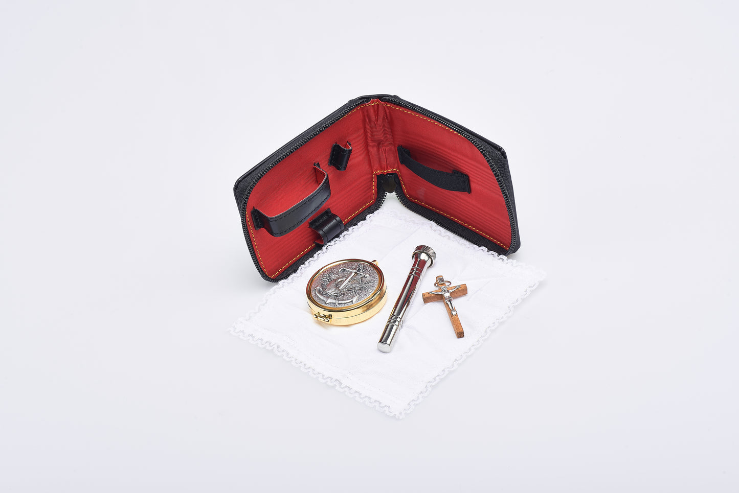 Piccolo Astuccio con Zip in Pelle di Vitello 9x11x2 Centimetri