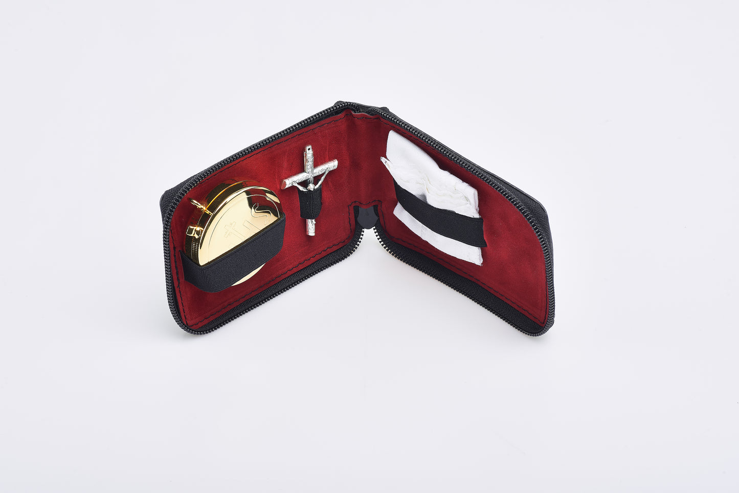 Piccolo Astuccio con Zip in Pelle di Vitello 9x11x2 Centimetri