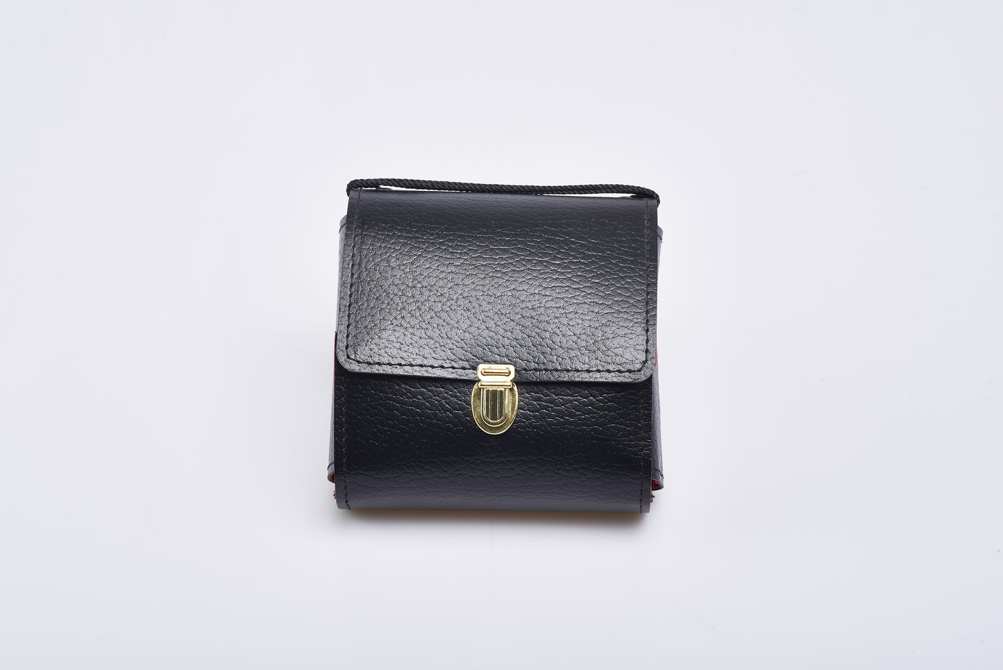 Astuccio Porta Teca in Pelle Gran Foca Nero