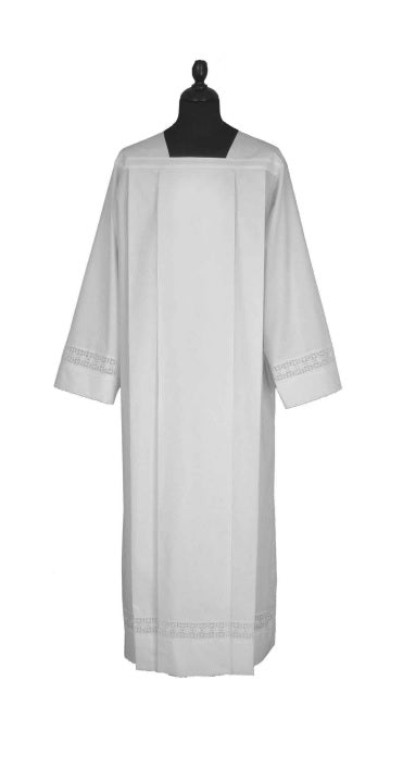Camice in Cotone Terital Bianco Tramezzo Pizzo