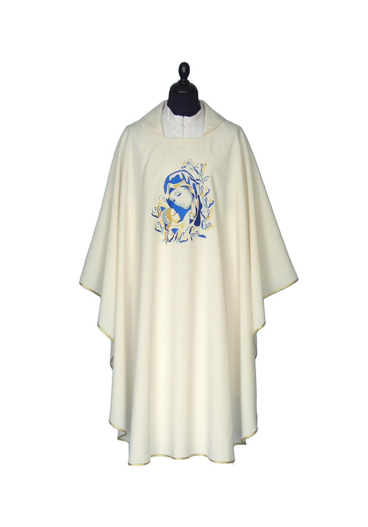 Casula Mariana Ricamata in Tessuto di Poliestere