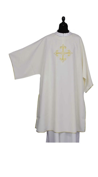Dalmatica Croce a Giglio in Fresco e Leggero Tessuto in Poliestere