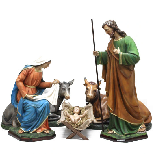 Presepe Natività 5 Pezzi 80 cm in Resina