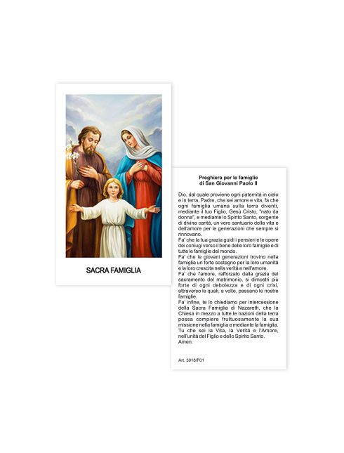 Immagine Sacra Famiglia 6x10,5 cm 100 Pezzi
