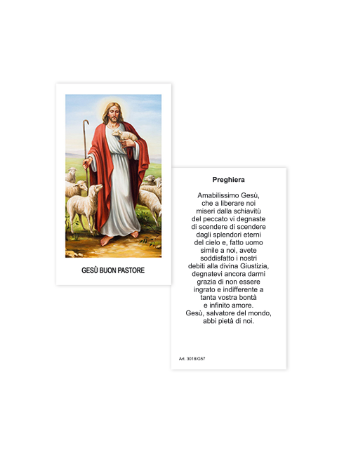 Immagine Gesù Buon Pastore 6x10,5 cm 100 Pezzi