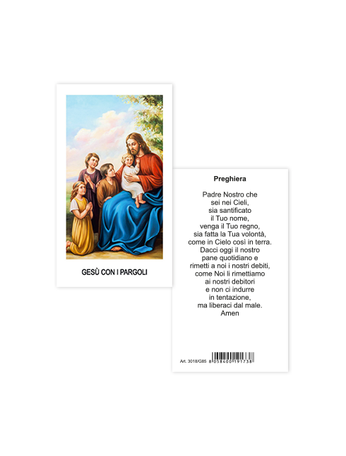 Immagine Gesù con i Pargoli 6x10,5 cm 100 Pezzi